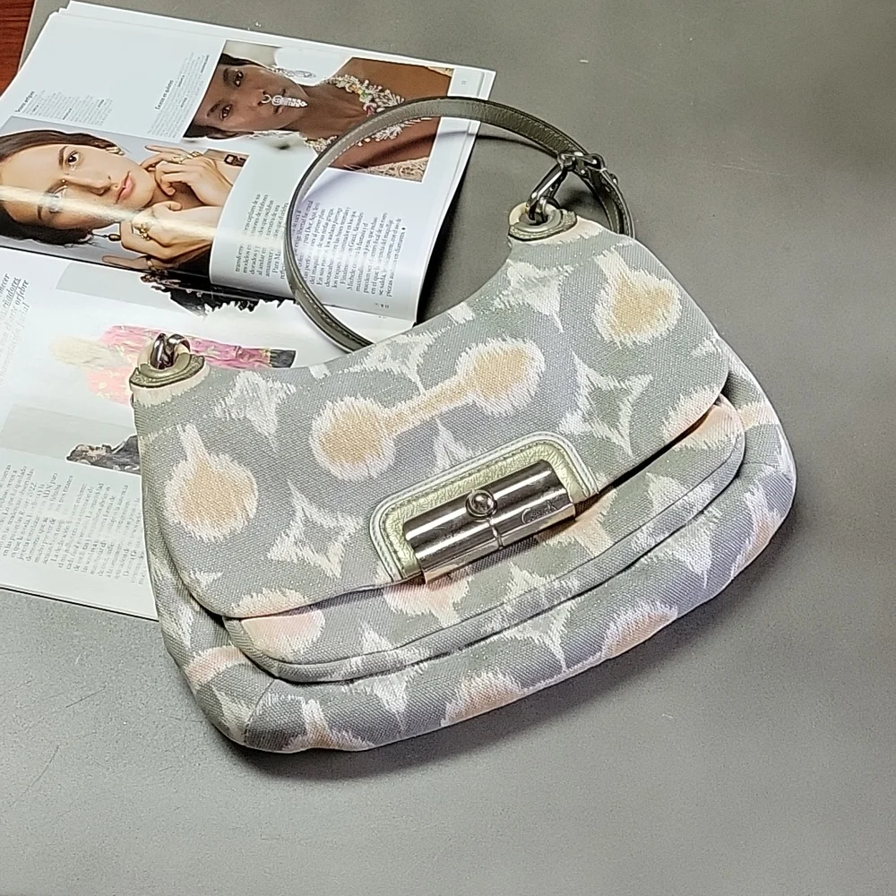 Coach Kristin Op Art Signature Hobo Crossbody Purse